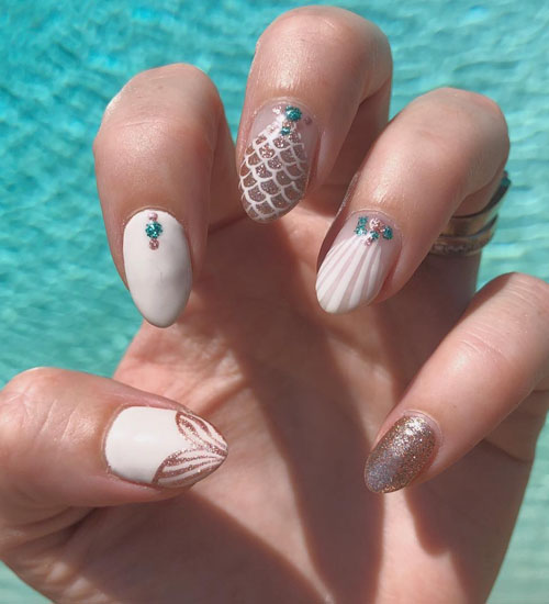 Yaz Nail Art Tasarımları Plaj