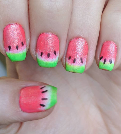 Yaz Nail Art Tasarımları Karpuz