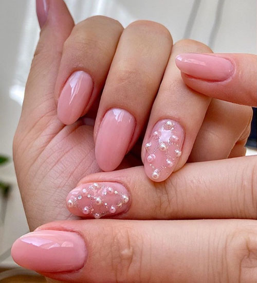 Yaz Nail Art Tasarımları İnciler