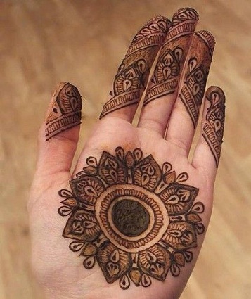 dairesel Mehndi Desenleri