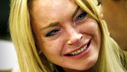 Lindsay Lohan be makiažo 11