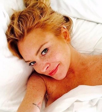 Lindsay Lohan be makiažo 5