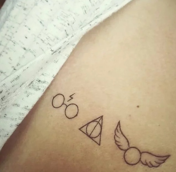 Mažos Hario Poterio tatuiruotės