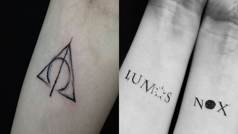 Hario Poterio burtų tatuiruotės