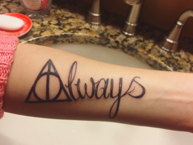 Hario Poterio tatuiruotės su vaizdais