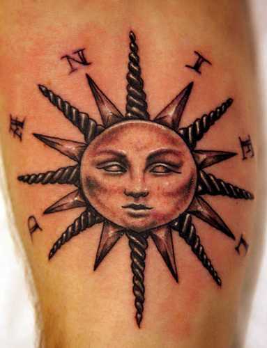 Saulės laikrodžio tatuiruotė
