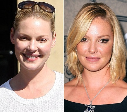 Katherine Heigl be makiažo 6