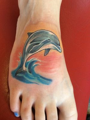 Delfinų tatuiruočių dizainas 2