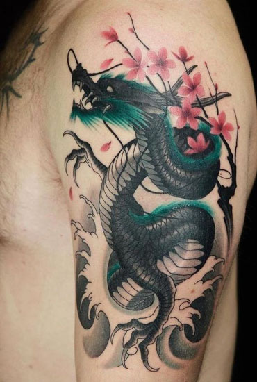 Drakono tatuiruotės dizainas 1