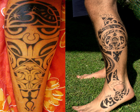 Erkekler İçin Bacak Maori Dövme Tasarımları
