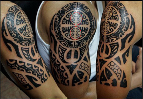 İnsan Sembolü Yarım Kol Maori Dövmesi