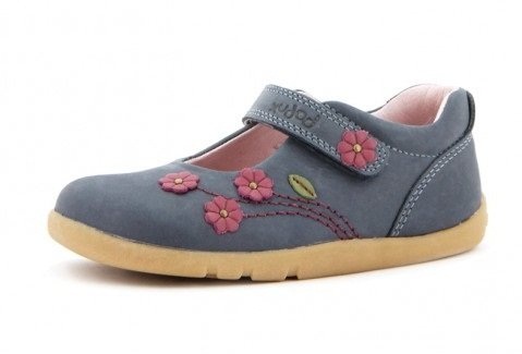 Tamsiai mėlyni gilių gėlių mokyklos batai