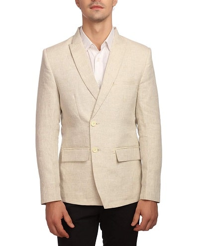 Keten Krem Blazer