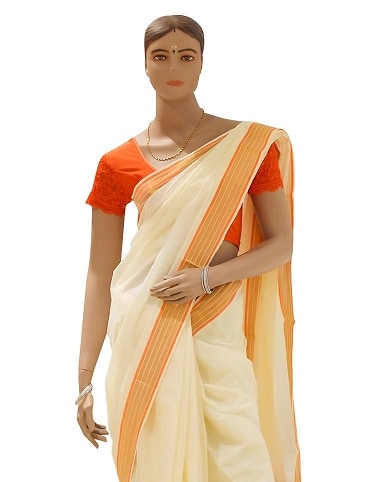 Kerala Saree için Hazır Bluz