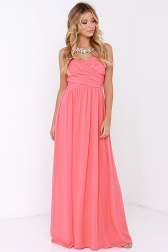 „Coral Pink Maxi Frock“