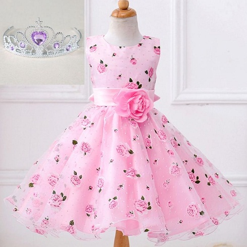 „Kid’s Floral 3D Pink Frock“