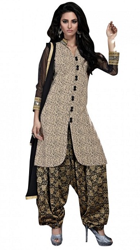 „Bhagalpuri Silk Beige Salwar“ kostiumas