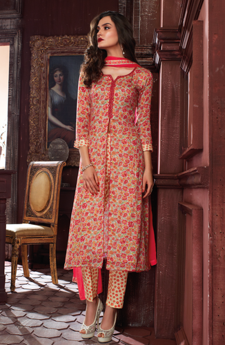 Pamuk Baskılı Salwar Kameez Tasarımları