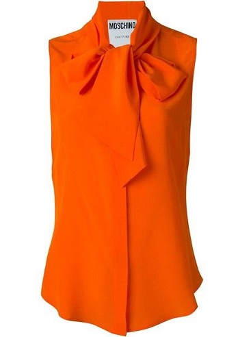 Oranžiniai moteriški marškinėliai be rankovių