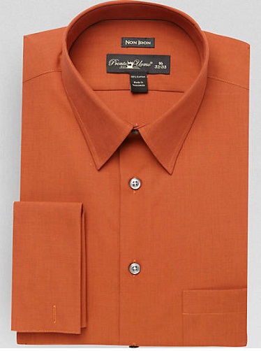 Burnt Orange French Placket Erkek Gömlek