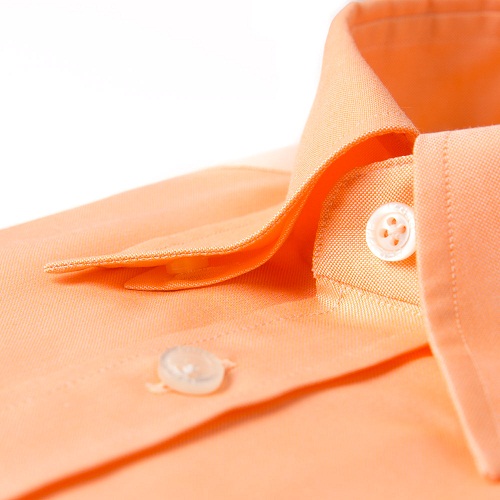 Paslėptos apykaklės apykaklės oranžiniai vyriški marškinėliai