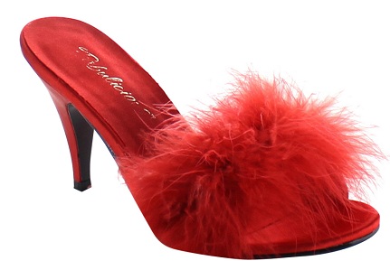 Klasikiniai muliniai kulniukai raudoni batai moterims