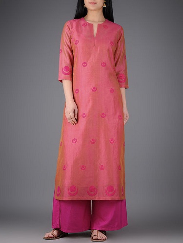 Pembe Churidar Kurta