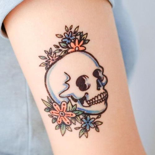 Geriausi kaukolės tatuiruočių dizainai su geriausiais paveikslėliais 5