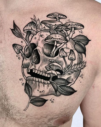 Geriausi kaukolės tatuiruočių dizainai su geriausiais paveikslėliais 8
