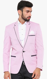 Pembe Ennoble Solid Blazer