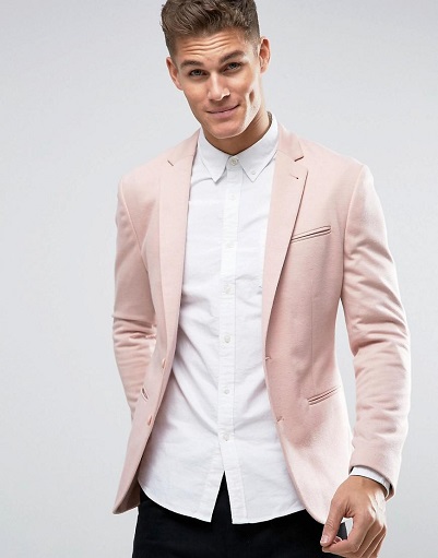 Pembe Günlük Blazer Erkek