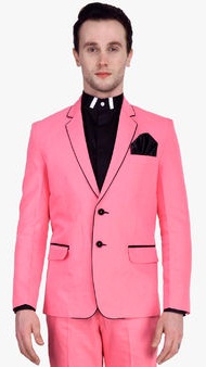 Shaftesbury London Parlak Pembe Katı Blazer