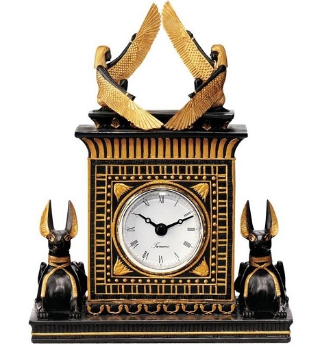Egipto stiliaus kvarcinis laikrodis
