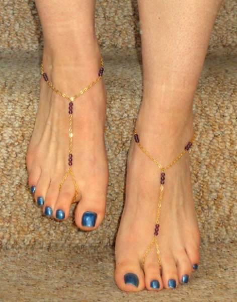 Altın Barefoot Halhal Tasarımı