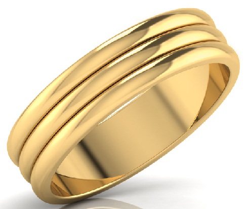 Altın Şeritli Nişan Yüzüğü