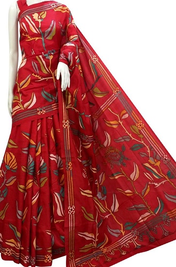 „Bangalore Silk Kantha Work Saree“