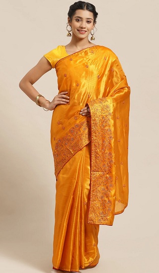 Tussar Kantha Dikiş Saree