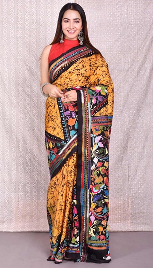 Batikas Kantha Saree