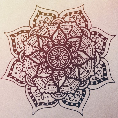 Mandala Çiçek Dövmesi