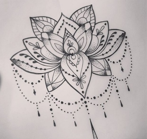 „Lotus Mandala“ tatuiruotės dizainas