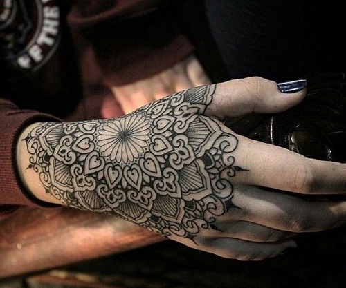el deseni mandala dövme tasarımı