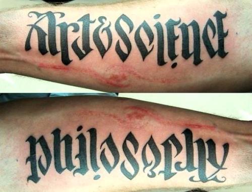 Konu İsimleri Ambigram Dövmeleri