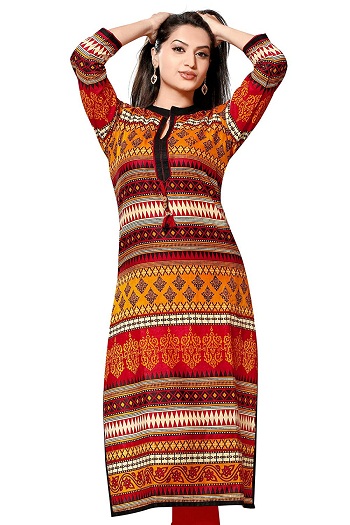 „Amba Enterprises Orange Long Pakistani Kurti“