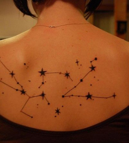 Žvaigždyno tatuiruotės ant nugaros