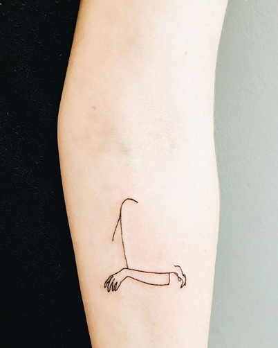 Sensacingas minimalistinis tatuiruotės dizainas - minimalistinės tatuiruotės