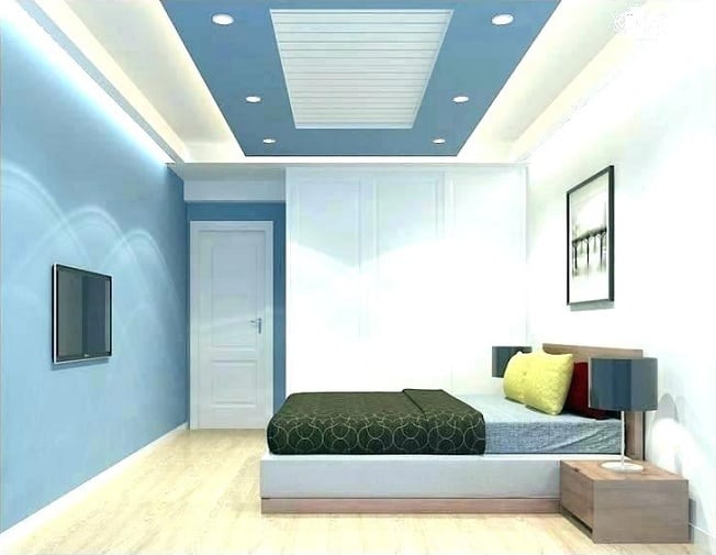 PVC lubų dizainas miegamajam