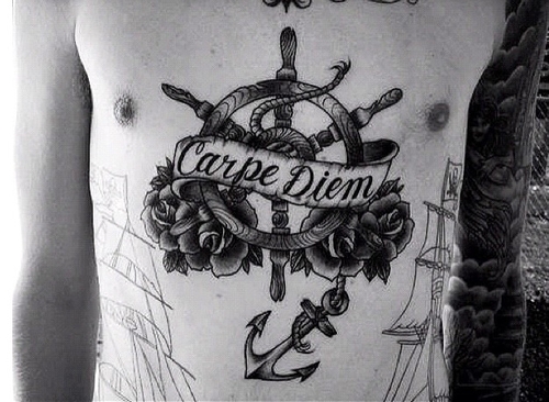 „Carpe Diem“ tatuiruočių dizainas -3