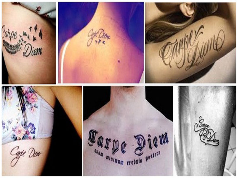 Geriausi „Carpe Diem“ tatuiruočių dizainai su prasmėmis