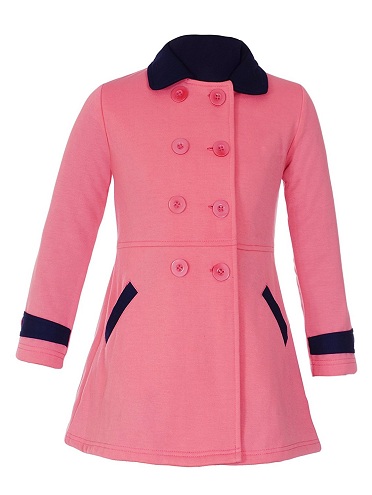Rožinis vilnos paltas