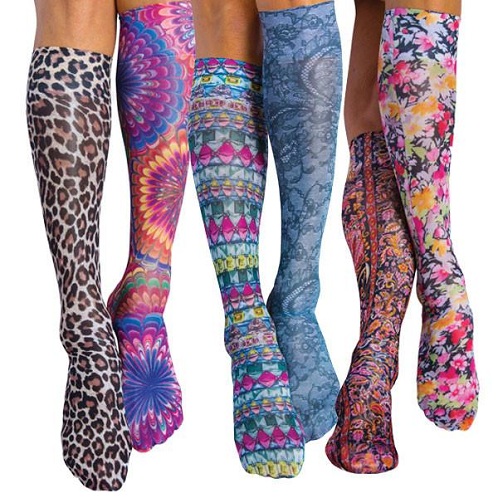 Çok Renkli ve Desenli Varis Çorabı